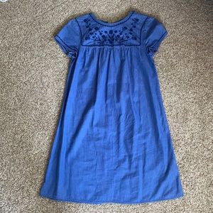 Old Navy Denim Floral Stitched Dress, Size XS
